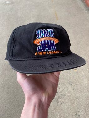 Vintage Black Space Jam A New Legacy Snapback Cap